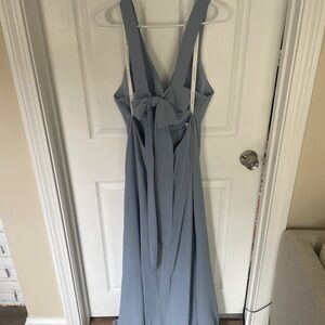 Azazie Light Blue Maxi Dress with Bow